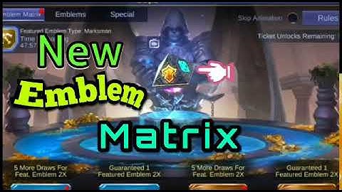 New Emblem Matrix || Mobile Legends