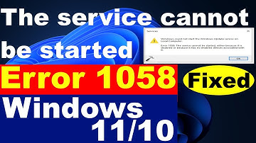 Windows Service Error 1058? Here