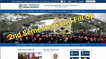 Assam University TDC 2nd Semester Form Fill Up|| CBCS 2nd Sem Online Form Fill Up||