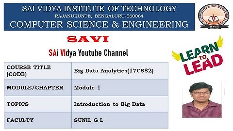 Module -1 Introductions to Big Data