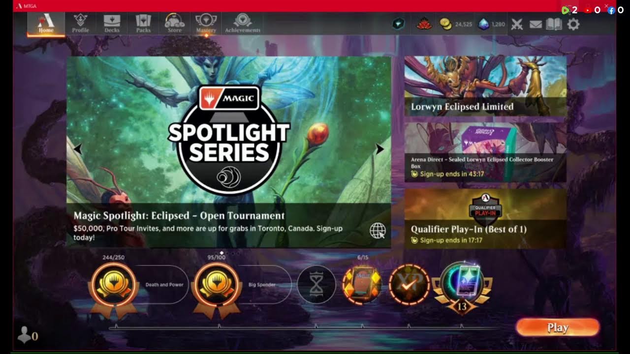 Magic The Gathering Lorwyn Eclipsed Qualifier Play In Event and some ranking