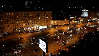 Simply night view on Moscow street at Sadovoe (Вечернее Садовое с балкона)