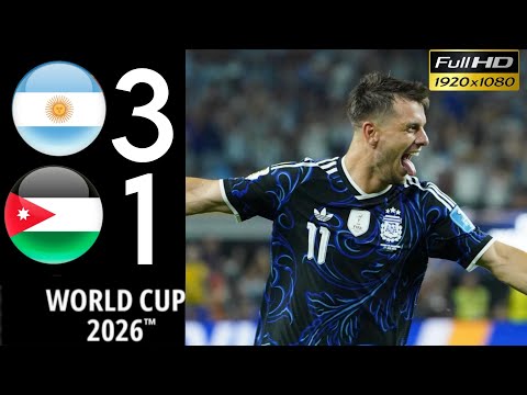 leo mrssi Goal ⚽ Argentina vs Jordan 3-1 Highlights & Giovani Lo Celso & Lautaro Martínez Goals🔥