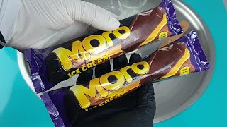 Moro caramel chocolate Ice stick -  Ice cream rolls. ASMR