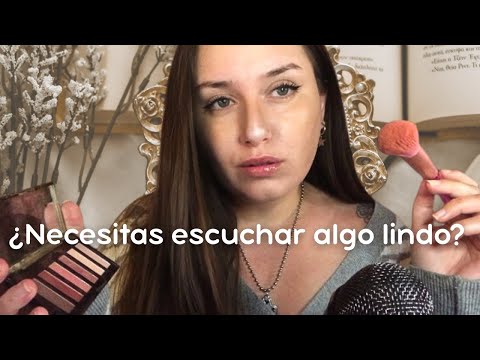 ASMR | Te maquillo mientras te digo afirmaciones positivas | ASMR MOTIVACIONAL 💕