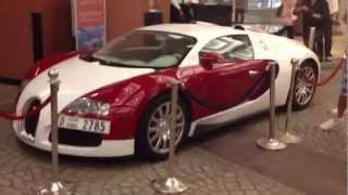 red/white Bugatti Veyron - walk around at MoE