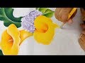 Tutorial De Pintura Textil Como Pintar Calas Amarillas Y Hortensias