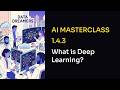 Video 143 What Is Deep Learning
