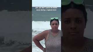 Destin Florida had the group on edge 🫪🌊⛈️ #beach #girlstrip