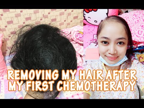 Removing some of my hair after Induction Chemotheraphy – Jessie Barrios