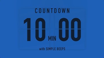 10 Minutes Countdown Flip Timer / + Cymbal + 5 Min Left Alert💥
