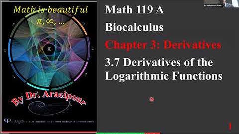 Section 3.7 Derivatives of the Logarithmic Functions