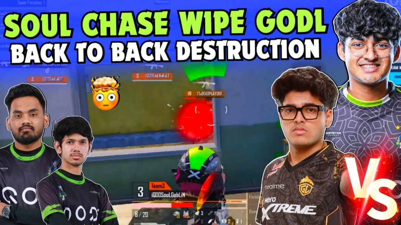 iQOOSouL Chase & Wipe GodL 😳 Goblin vs Jonathan 🔥 SouL Back2Back ...