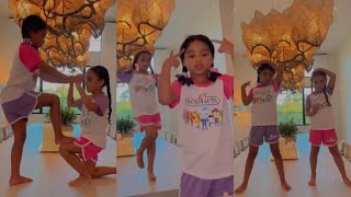 True Thompson and Dream Kardashian Dancing Together