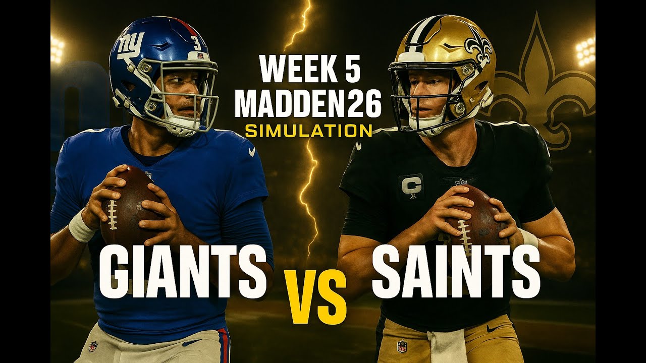 Madden 26 Week 5: Giants vs Saints - Wilson’s Veteran Grit vs Rattler’s Spark!