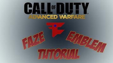"Customizable Faze Emblem" | COD: Advanced Warfare Faze Emblem Tutorial