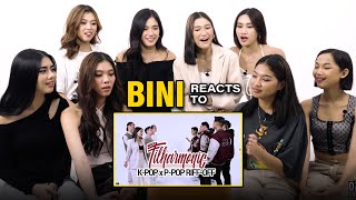 K-POP・アジア Satini tini BINI reacts to KPOP X PPOP Riff Off w/ The Filharmonic - YouTube