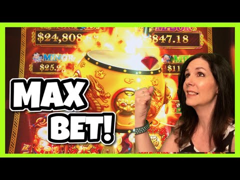 HUGE WIN on $10 MAX BET - Dancing Drums EXPLOSION! | Slot Video