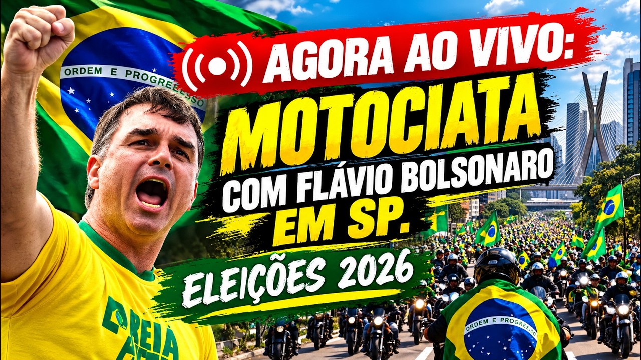 ACONTECENDO AGORA! A MOTOCIATA COM FLÁVIO BOLSONARO E TARCÍSIO NAS RUAS DE BRASÍLIA.