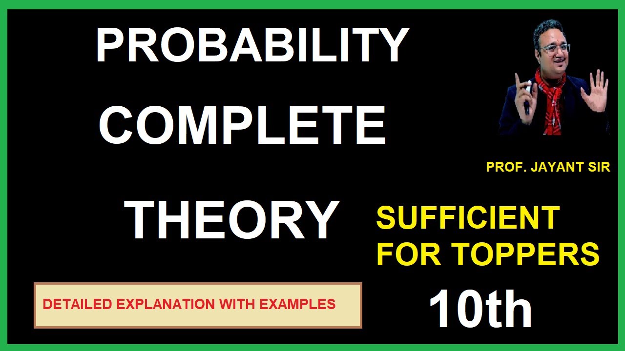 10th |Probability theory COMPLETE | Biased & unbiased , event , properties , sure & impossible event