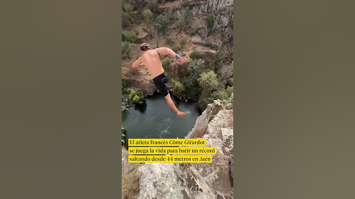 El atleta francés Côme Girardot se juega la vida para batir un récord saltando desde 44 metros