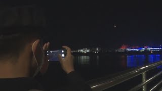 平壌でも部分月食 北朝鮮、市民がスマホで撮影