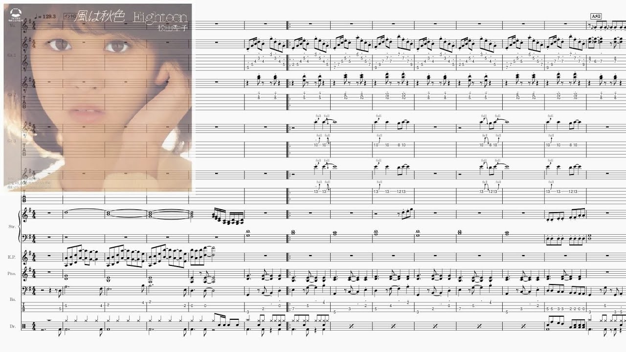 Band-Score]Eighteen(松田聖子) - YouTube