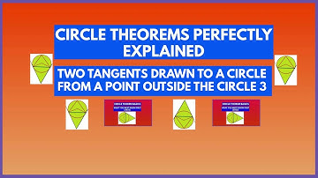 Circle Theorems Perfectly Explained - Two Tangents drawn to a circle from  point outside the circle
