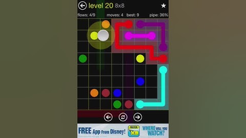 Flow 8x8 Walkthrough: Level 20 (Regular Pack.