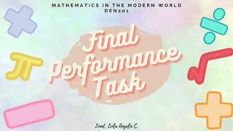 MMW Performance Task