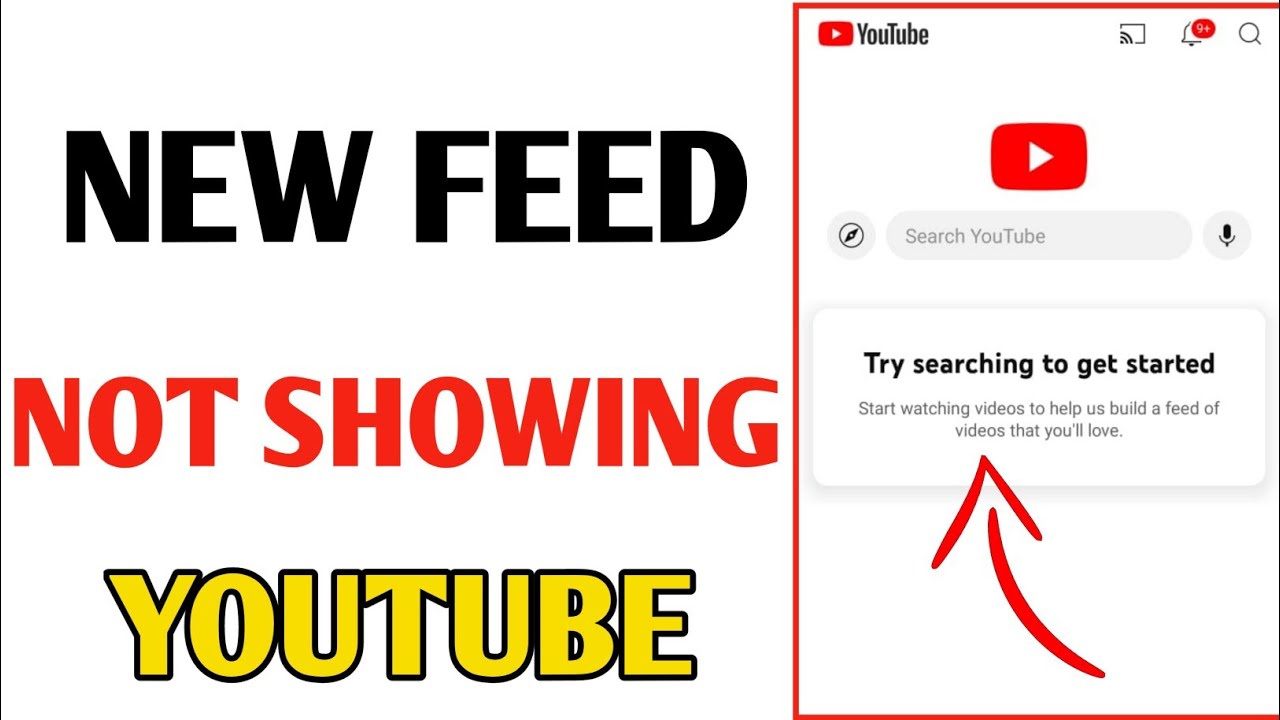 Try Searching To Get Started YouTube // YouTube New Feed Not Showing ...