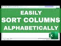 How to ALPHABETIZE COLUMNS Automatically in Excel (Easy Tutorial for Beginners!)