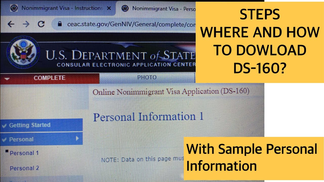 DS160 Steps Where And How To Download DS 160 B2 Or B1 B2 YouTube ds160-steps-where-and-how-to-download-ds-160-b2-or-b1-b2-youtube