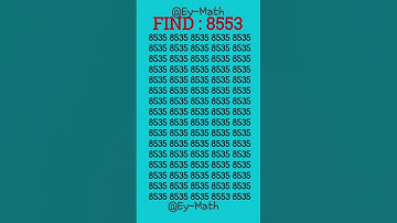 Put your visual acuity to the test by identifying 8553 in 5 seconds #fyp #fypシ゚ #fypyoutube #shorts