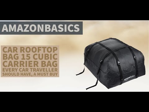 Amazon.com: Amazon Basics Waterproof Rooftop Cargo Carrier Bag,15 Cubic  Feet, Black : Automotive