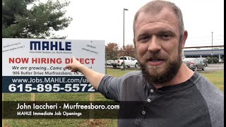 MAHLE Immediate Job Openings in Murfreesboro TN