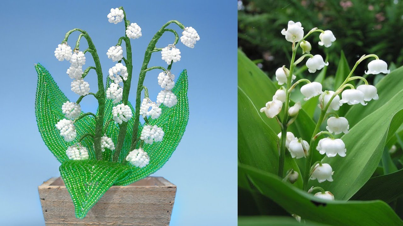 How to make a French Beaded Flower Lily of the Valley Tutorial YouTube