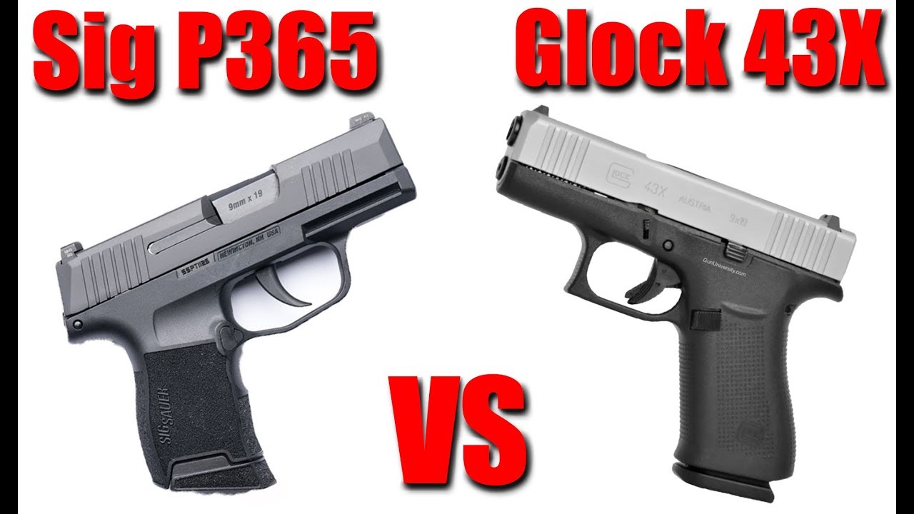 ⁣Glock 43x vs Sig P365