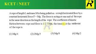 A rope of length L and mass M