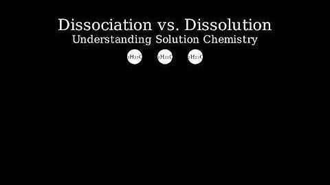 Dissociate vs Dissolve  (Differences and Similarities)
