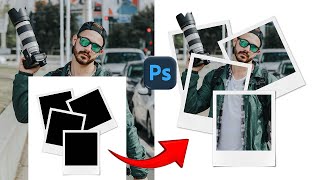 "Create a Polaroid Frame Photo Collage in Photoshop | Easy Photo Cutout Tutorial" screenshot 5