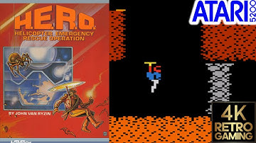 H.E.R.O. Atari 5200 4k 60 fps Longplay
