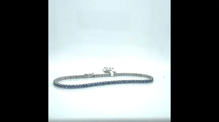 Montana Yogo Sapphire Dainty Tennis Line Bracelet ...