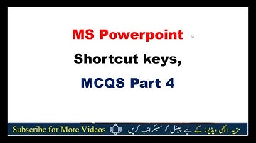 computer shortcuts keys / powerpoint shortcuts keys in urdu/hindi