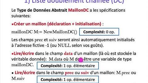 ALGO1 - Chapitre 6: Variantes des listes chaînées - Partie 1