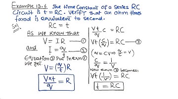 Example 12.6 | Prove that RC = t | | FSc Class 12 PHYSICS | Electrostatics chapter 12|