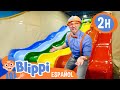 El colorido da de juego de blippi  blippi  moonbug kids parque de juegos