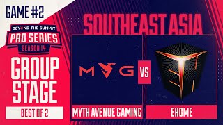 MAG vs EHOME Game 2 - BTS Pro Series 14 SEA: Groups w/ BluScale & Otomo