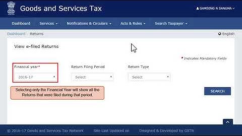 GSTN Official Guide on Viewing and Downloading E-Filed Returns