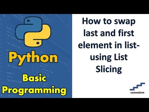How to swap last and first element in list-using List Slicing